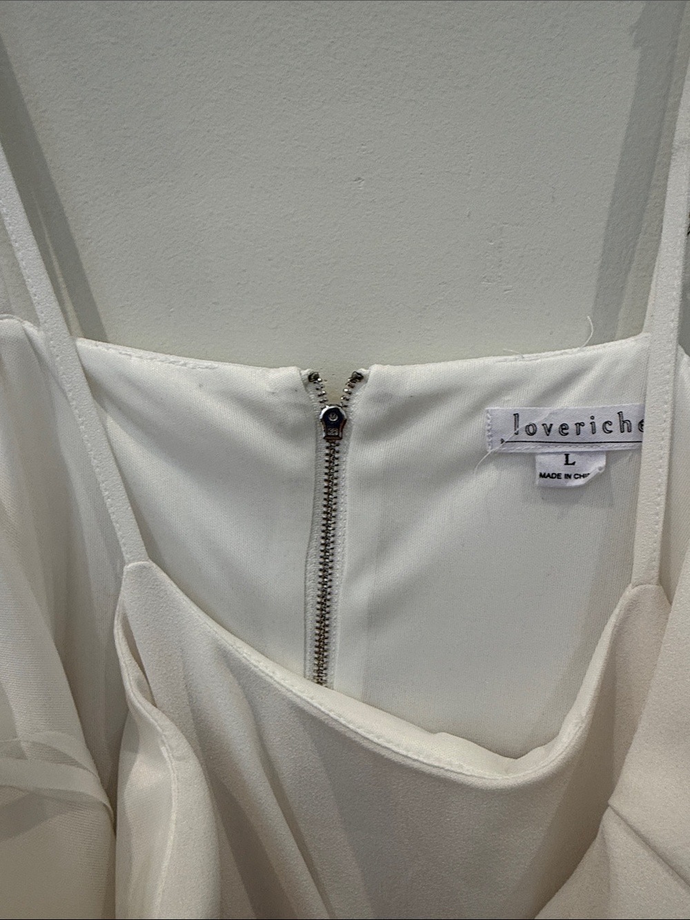 Love Riche Cream Spaghetti Strap Ruffle Dress - Picture 2 of 3